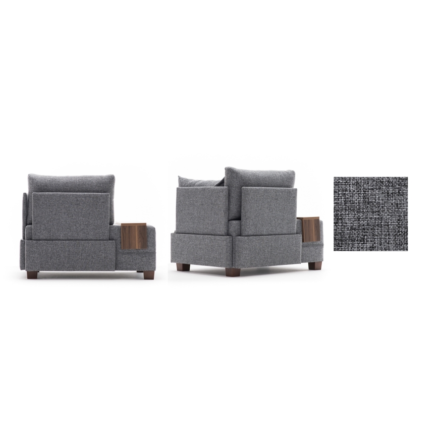 Sillón esquinero TULA gris, lado derecho