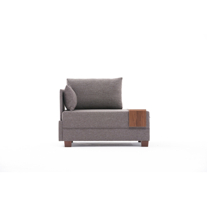 Sillón esquinero TULA marrón, lado izquierdo