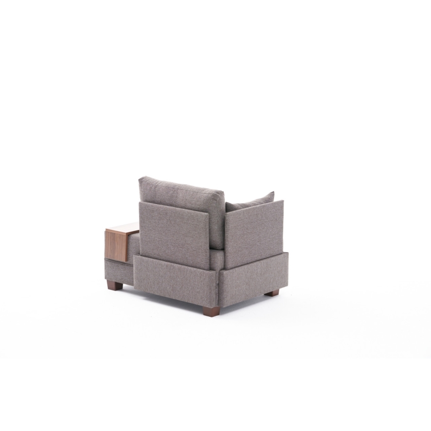 Sillón esquinero TULA marrón, lado izquierdo