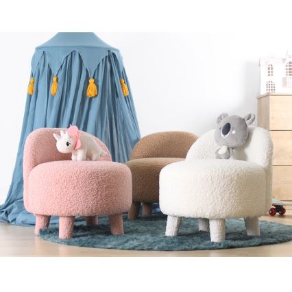 Sillón infantil PIXI Ø 46 cm rosa