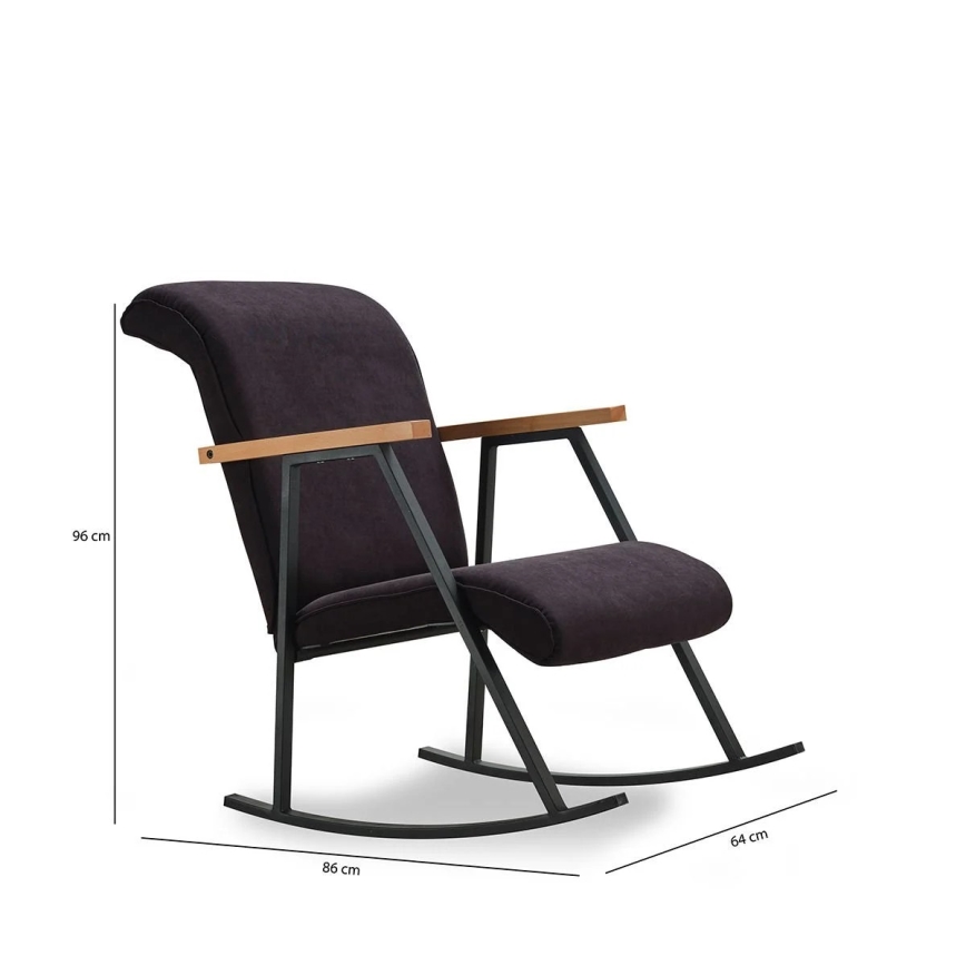 Sillón mecedor LUNI negro