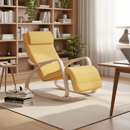 Sillón mecedor RESTLY amarillo
