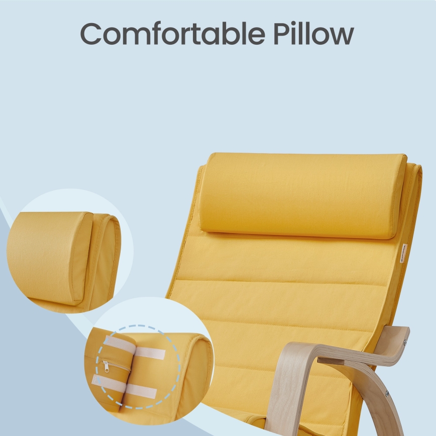 Sillón mecedor RESTLY amarillo