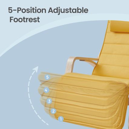 Sillón mecedor RESTLY amarillo