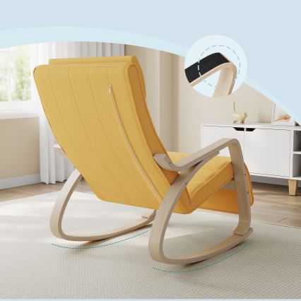 Sillón mecedor RESTLY amarillo