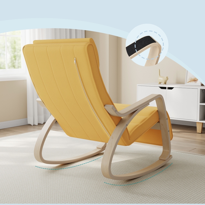 Sillón mecedor RESTLY amarillo