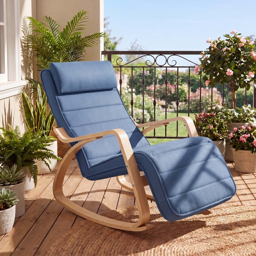 Sillón mecedor RESTLY azul