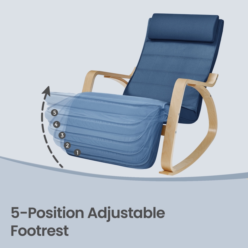 Sillón mecedor RESTLY azul