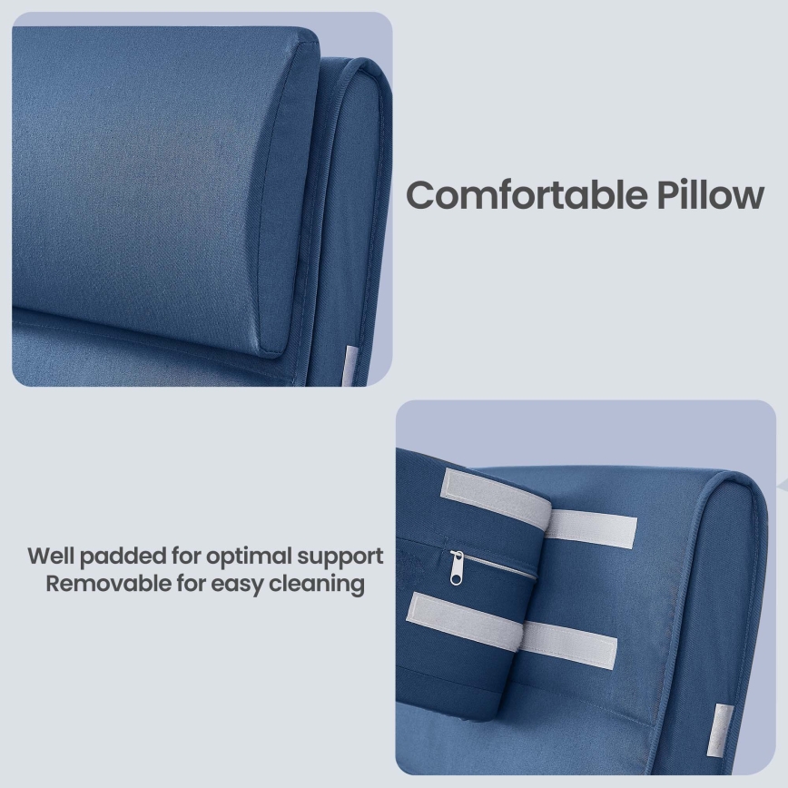 Sillón mecedor RESTLY azul