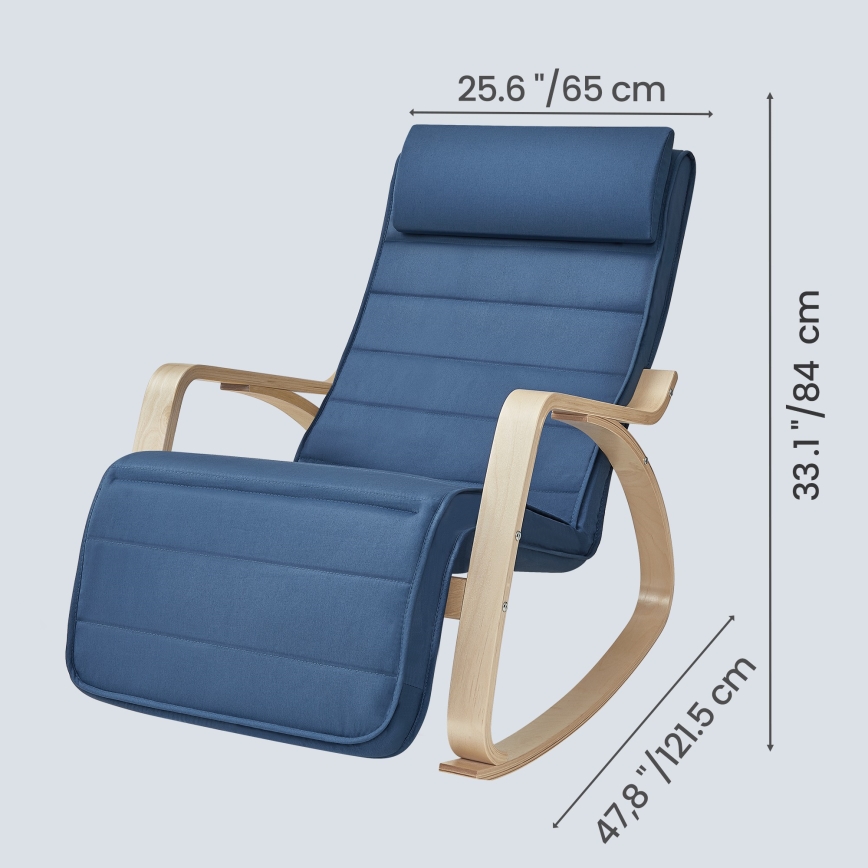 Sillón mecedor RESTLY azul
