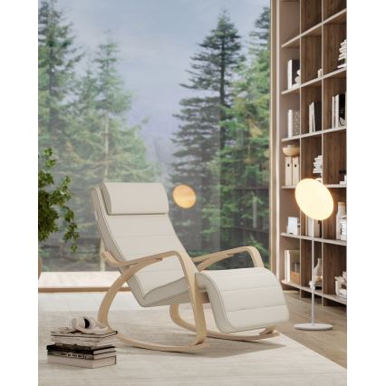 Sillón mecedor RESTLY beige