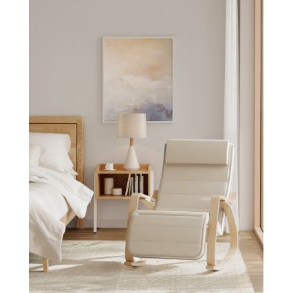 Sillón mecedor RESTLY beige