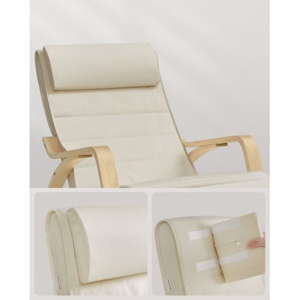 Sillón mecedor RESTLY beige