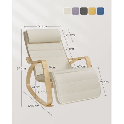 Sillón mecedor RESTLY beige