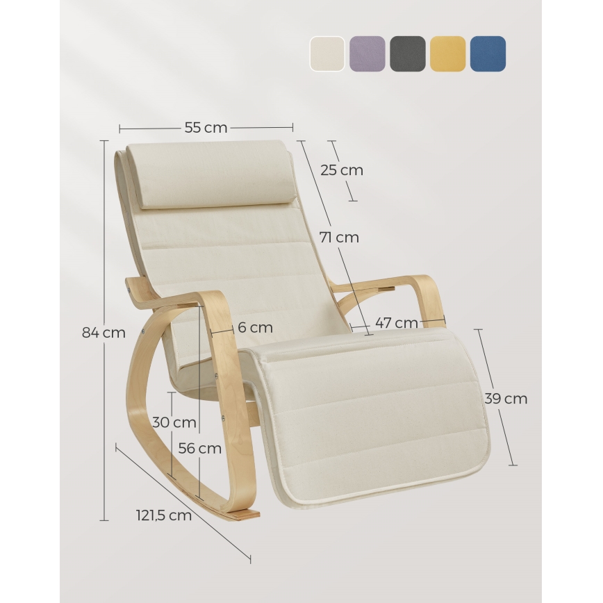 Sillón mecedor RESTLY beige
