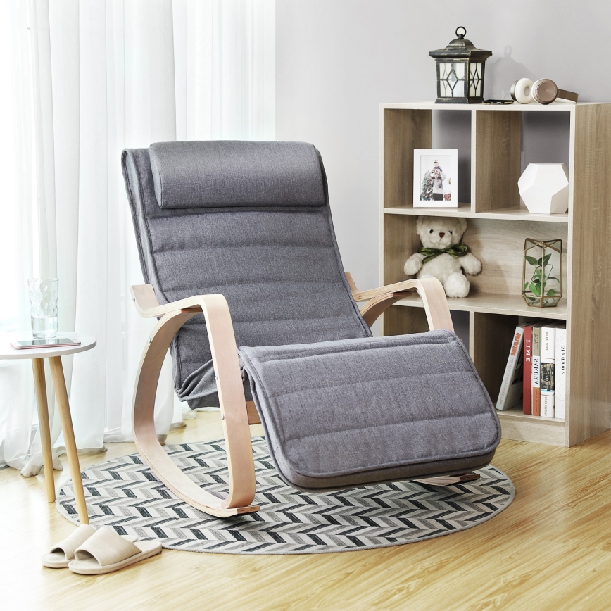Sillón mecedor RESTLY gris