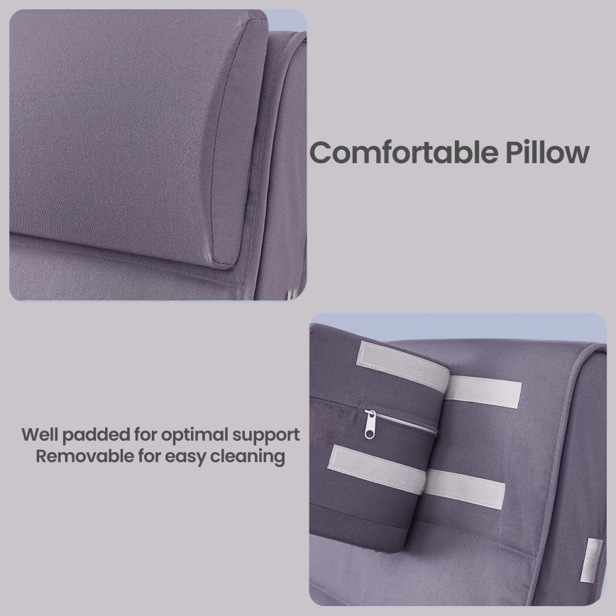 Sillón mecedor RESTLY gris/violeta
