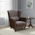 Sillón orejero GALA marrón oscuro