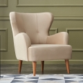 Sillón orejero NEKO color crema