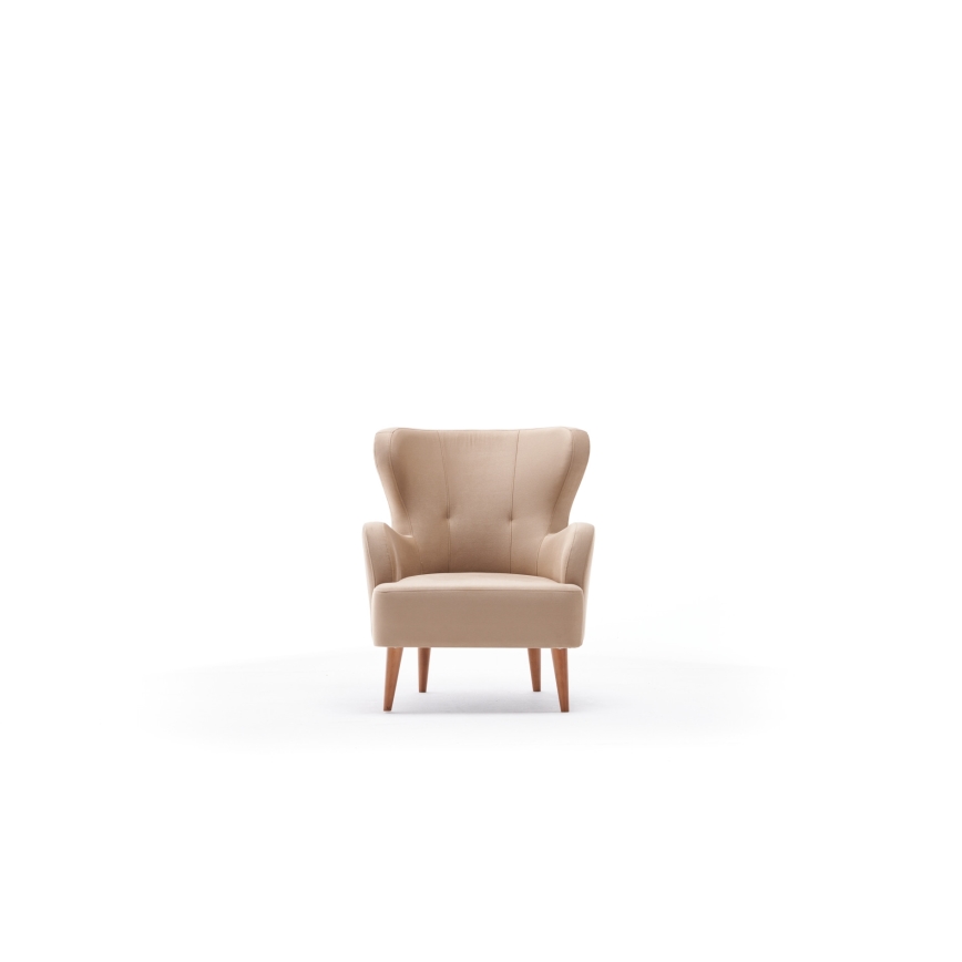 Sillón orejero NEKO color crema