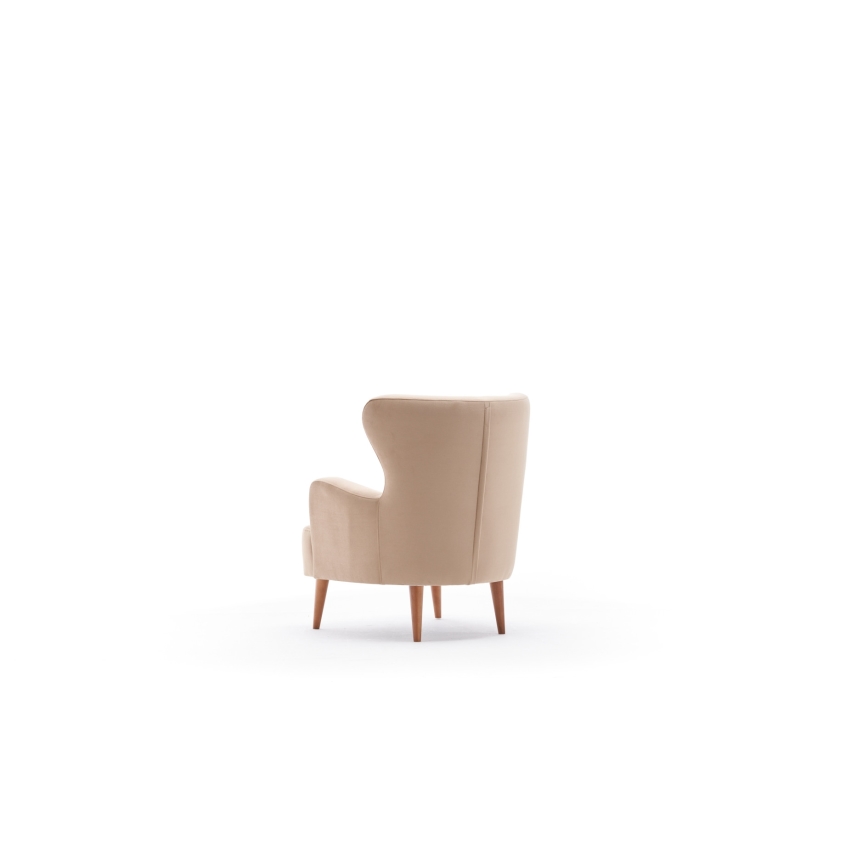 Sillón orejero NEKO color crema