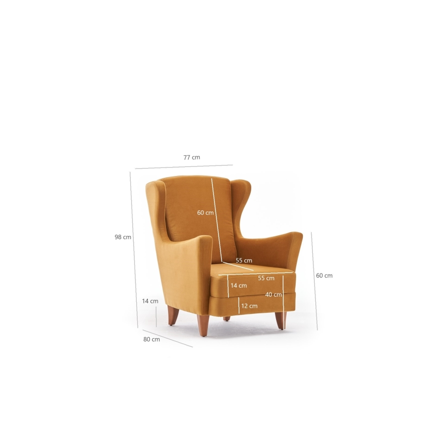 Sillón orejero NUPI amarillo