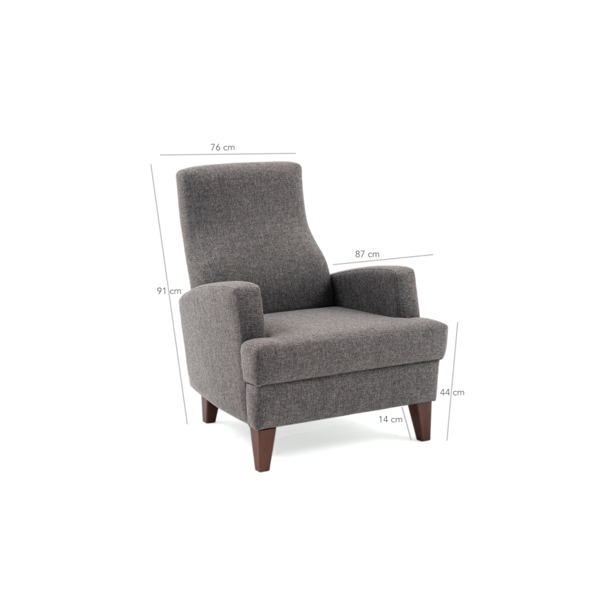 Sillón PULA gris oscuro