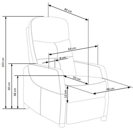 Sillón reclinable FELIPE marrón