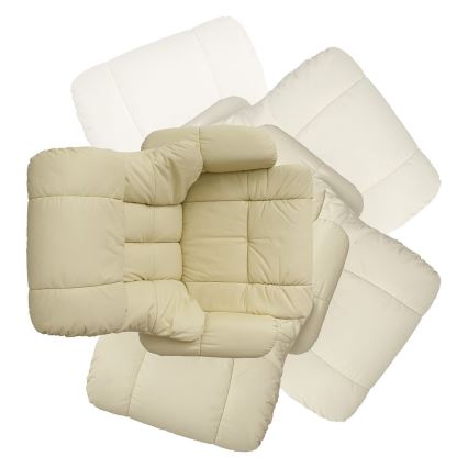 Sillón reclinable HABI crema/nogal