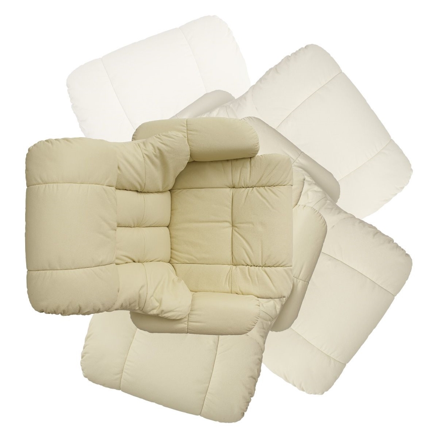 Sillón reclinable HABI crema/nogal