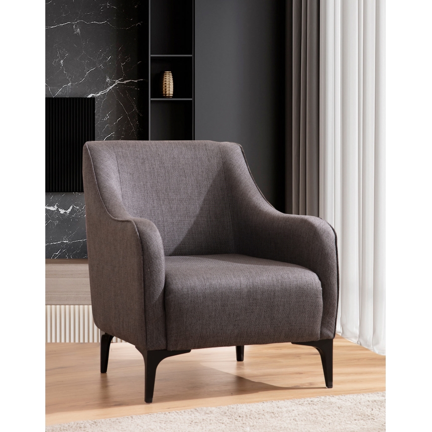 Sillón ROCO gris oscuro