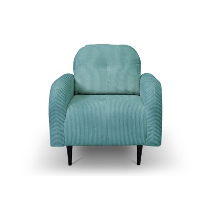 Sillón tapizado CLOUDY en color turquesa