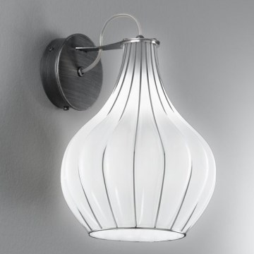SIRU - Aplique AURIGA 1xG9/30W/230V cromo mate/blanco vidrio veneciano