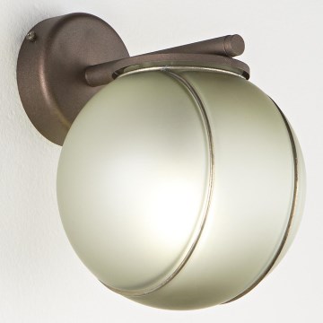 SIRU - Aplique FLORET 1xE14/40W/230V marrón/gris Vidrio veneciano