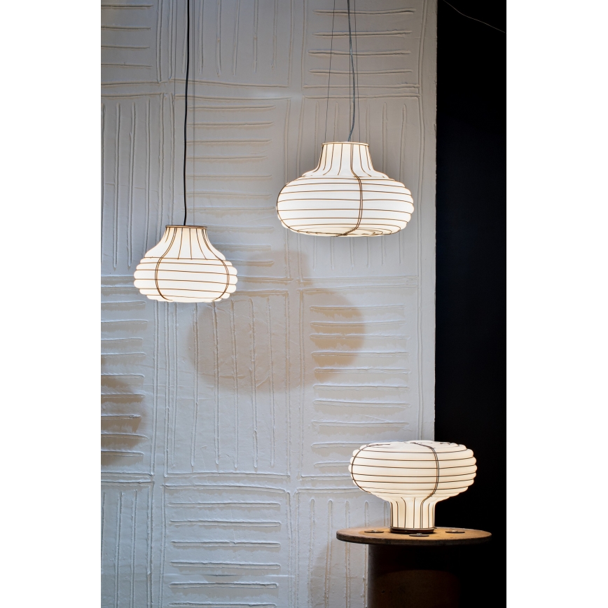 SIRU - Lámpara colgante CHAPEAU 2xE14/40W/230V cromo mate/blanco vidrio veneciano