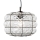 SIRU - Lámpara colgante TERRA 1xE27/60W/230V negro/transparente Vidrio veneciano