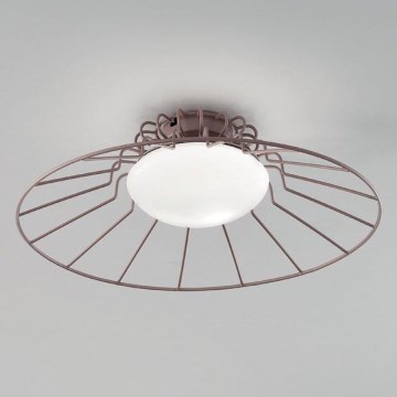 SIRU - Plafón SUNRISE 1xGX53/10W/230V marrón/blanco Vidrio veneciano