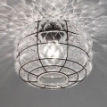 SIRU - Plafón TERRA 1xE27/60W/230V negro/transparente Vidrio veneciano