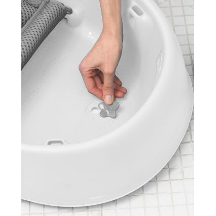 Skip Hop - Bañera infantil con almohadilla ergonómica MOBY 3 blanca