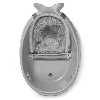 Skip Hop - Bañera infantil con almohadilla ergonómica MOBY 3 gris