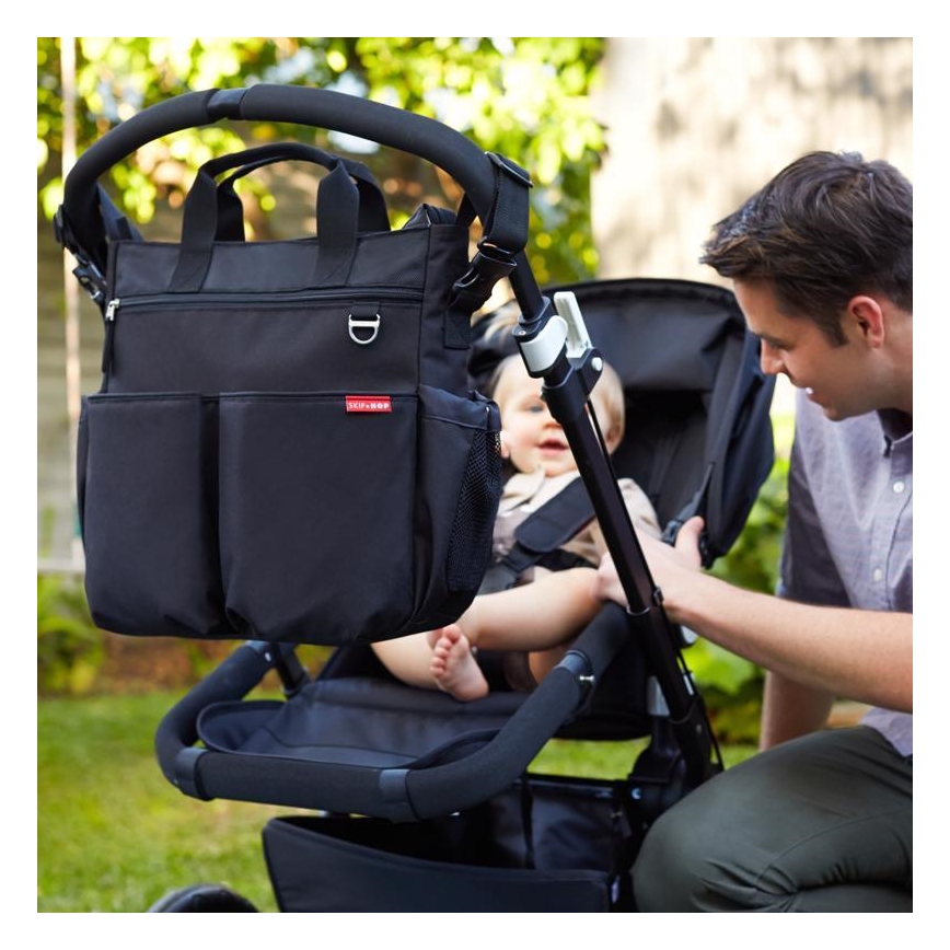 Skip Hop - Bolsa de pañales para cochecito DUO SIGNATURE negra