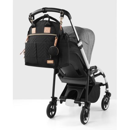 Skip Hop - Mochila cambiadora 6 en 1 SUITE SET para cochecito negra