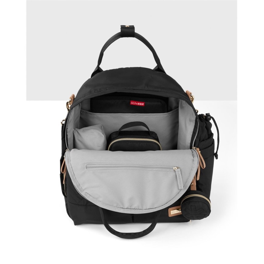 Skip Hop - Mochila cambiadora 6 en 1 SUITE SET para cochecito negra