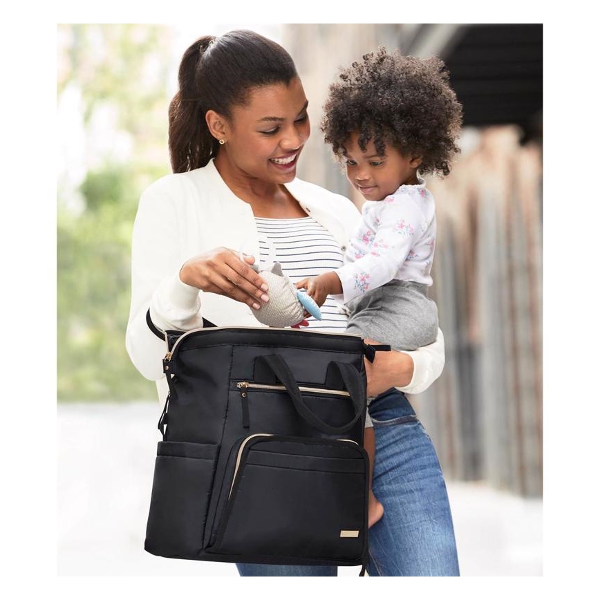 Skip Hop - Mochila cambiadora para cochecito MAINFRAME negra