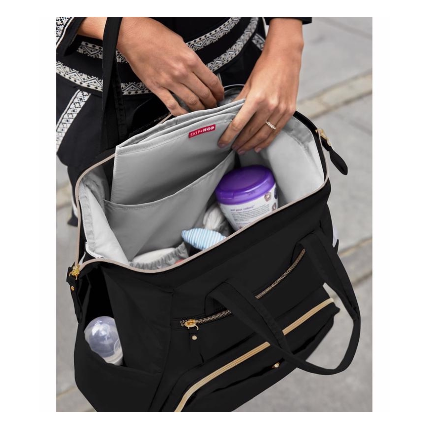 Skip Hop - Mochila cambiadora para cochecito MAINFRAME negra