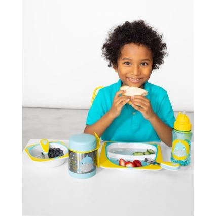 Skip Hop - Termo para comida ZOO 325 ml con cuchara/tenedor, tiburón