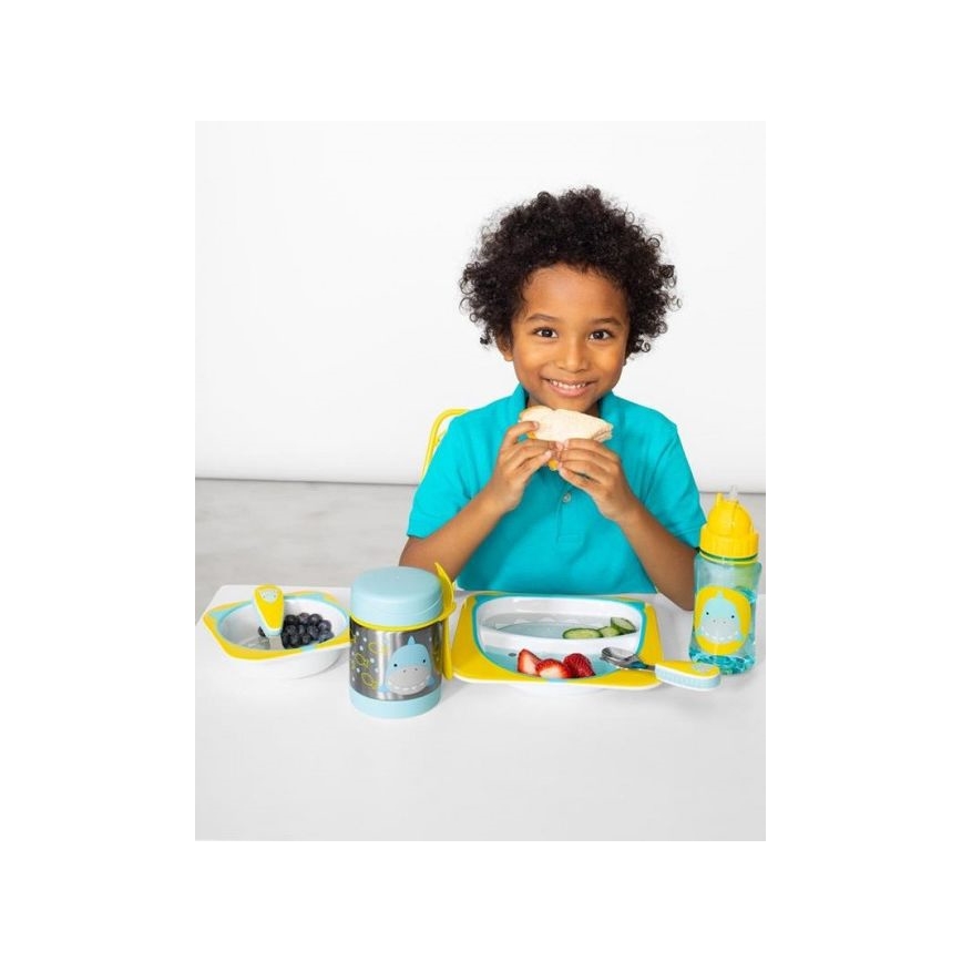 Skip Hop - Termo para comida ZOO 325 ml con cuchara/tenedor, tiburón