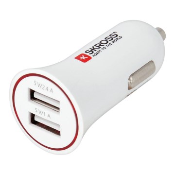 SKROSS - Cargador para coche 2xUSB/3400mA/12-24V/5V