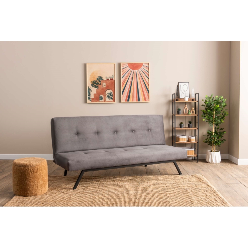 Sofá cama BAKU de 2 plazas, gris