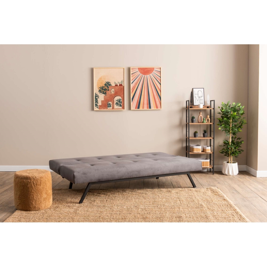 Sofá cama BAKU de 2 plazas, gris
